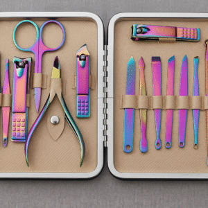 15-Piece Rainbow Stainless Steel Manicure & Pedicure Set