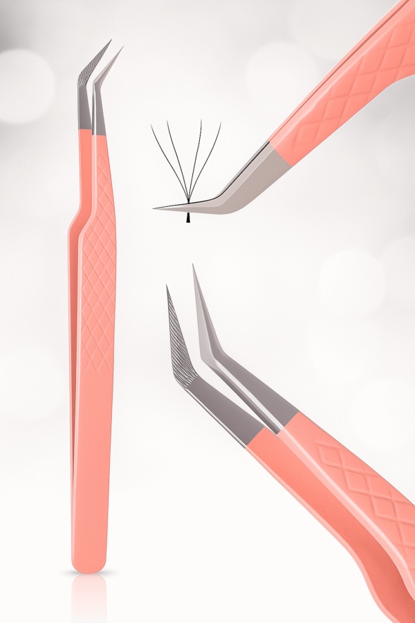 Coral Pink Eyelash Tweezers