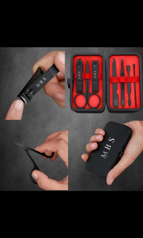 7 Pcs/Set Portable Manicure Cutters Nail Clipper Set Household Stainless Steel Ear Spoon Scissors Pedicure Tool For Nail Art - Image 3