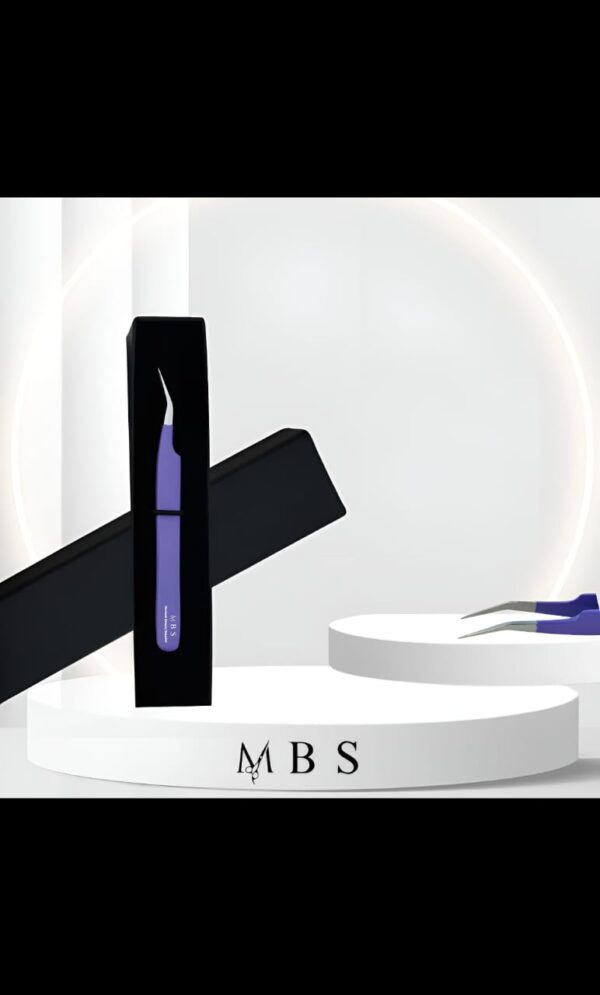 lavender curved eyelash tweezer - Image 3