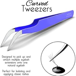 lavender curved eyelash tweezer