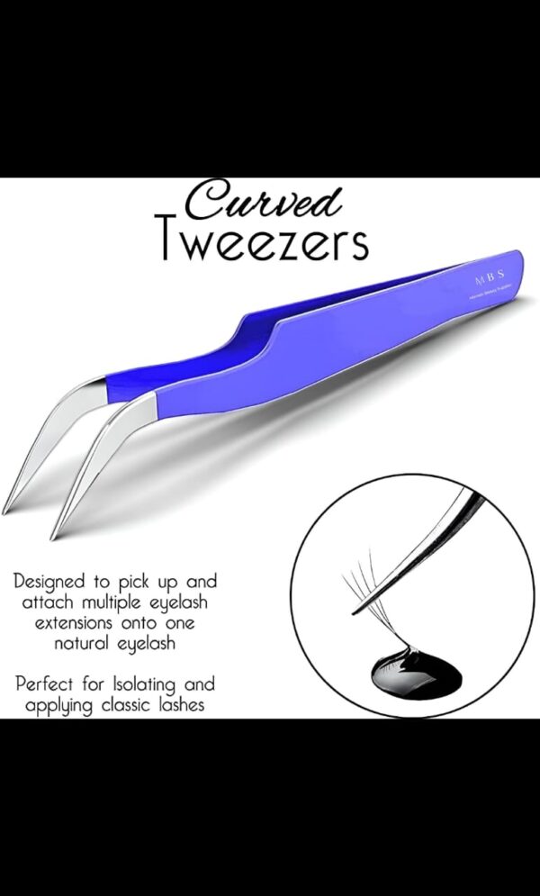 lavender curved eyelash tweezer