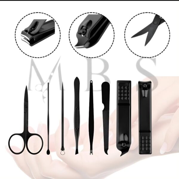 9pcs manicure & pedicure Kit Made of high-quality stainless steel for durability, rust resistance, and sharpness.  - Image 2